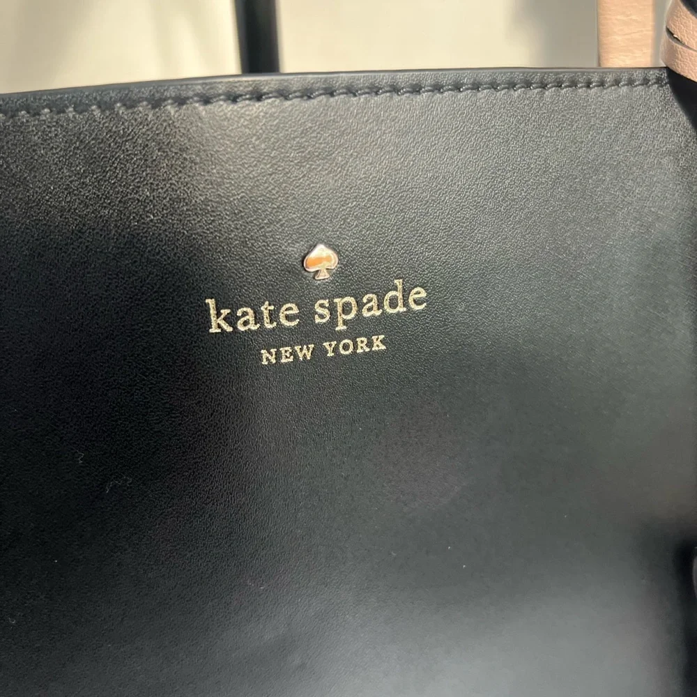 Kate Spade Lawton Way black  Leather Tote Bag